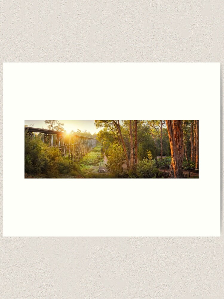 Thumbnail 1 of 3, Art Print, Stony Creek Trestle Bridge, Lakes Entrance, Victoria, Australia designed and sold by Chockstone.