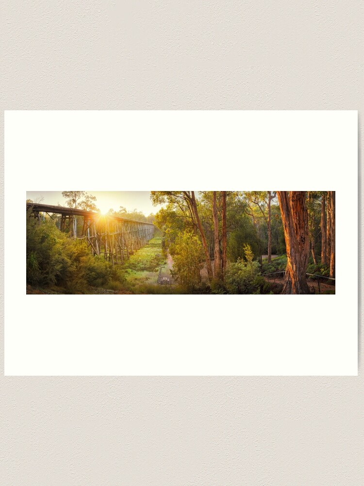 Thumbnail 1 of 3, Art Print, Stony Creek Trestle Bridge, Lakes Entrance, Victoria, Australia designed and sold by Chockstone.