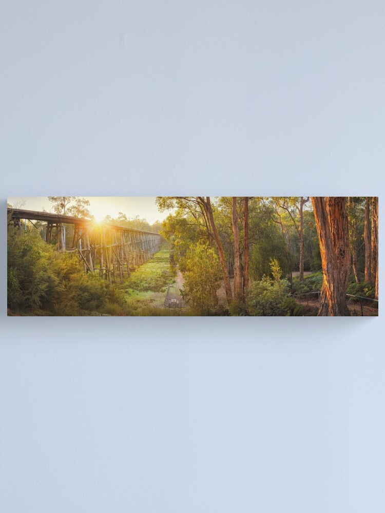 Thumbnail 1 of 3, Canvas Print, Stony Creek Trestle Bridge, Lakes Entrance, Victoria, Australia designed and sold by Chockstone.