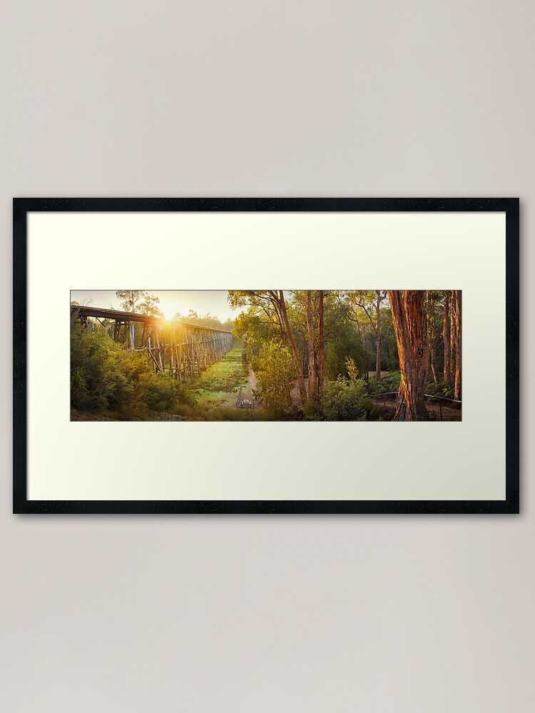 Thumbnail 1 of 7, Framed Art Print, Stony Creek Trestle Bridge, Lakes Entrance, Victoria, Australia designed and sold by Chockstone.
