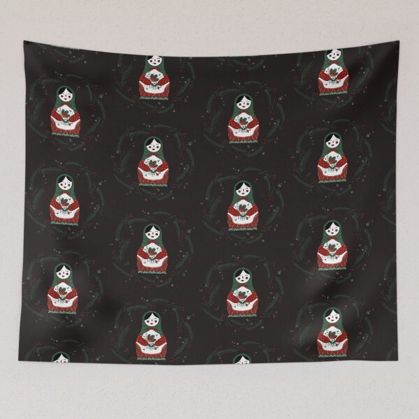 Item preview, Christmas Matryoshka Doll Black designed and sold by Kaitlyn Murphy.