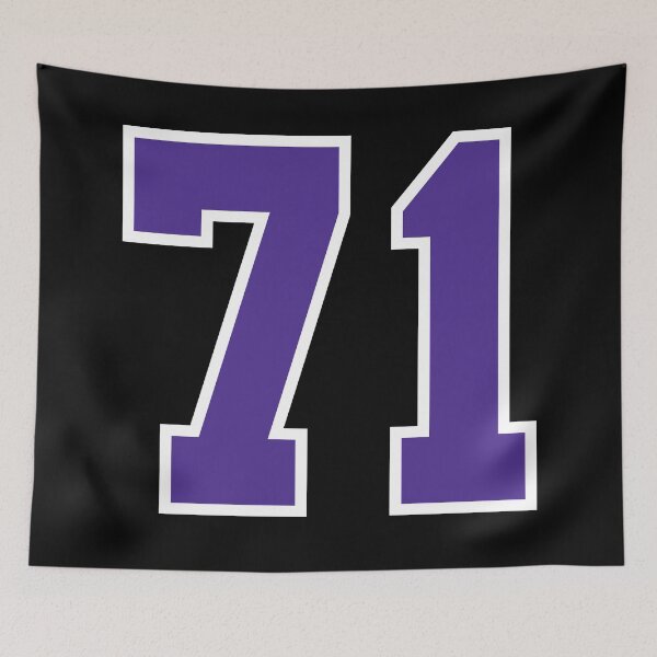 Item preview, Seventy-One Purple Jersey Number Sports 71 designed and sold by HelloFromAja.