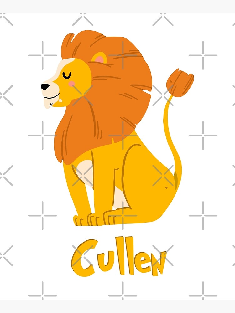 "Cullen Lion Baby Boy Wild Animal Name" Poster for Sale by HelloFromAja
