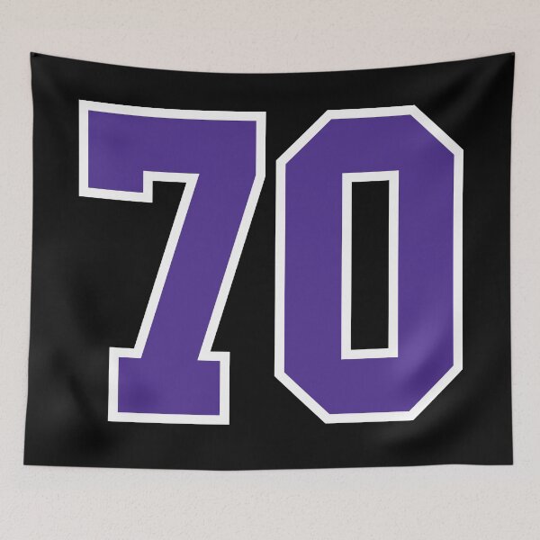 Item preview, Seventy Purple Jersey Number Sports 70 designed and sold by HelloFromAja.