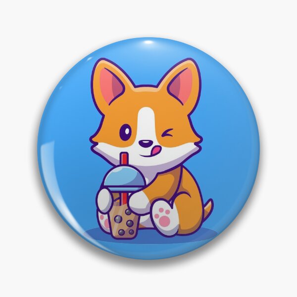 Item preview, Cute Corgi Drink Milk Tea  designed and sold by artPS.