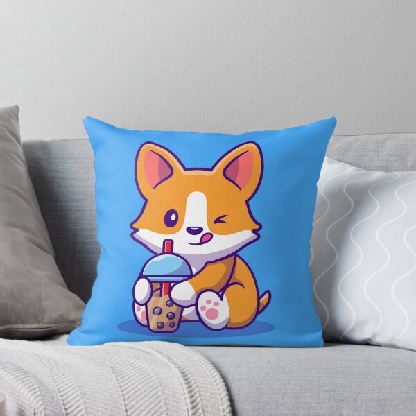 Artikelvorschau, Netter Corgi trinken Milchtee entworfen und verkauft von artPS.
