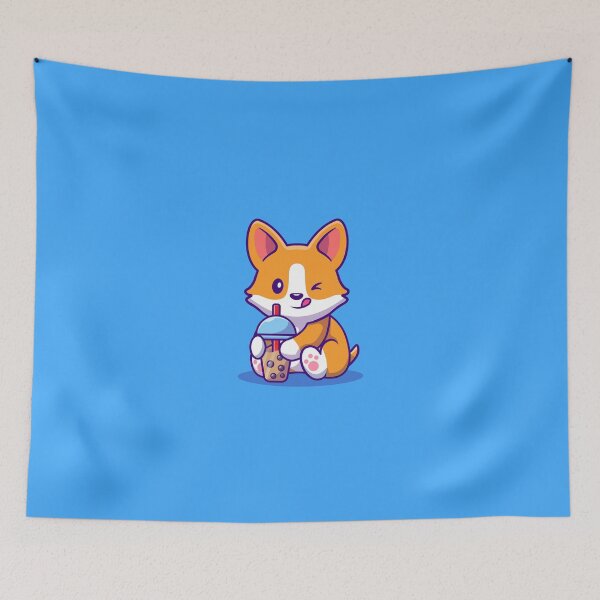 Item preview, Cute Corgi Drink Milk Tea  designed and sold by artPS.