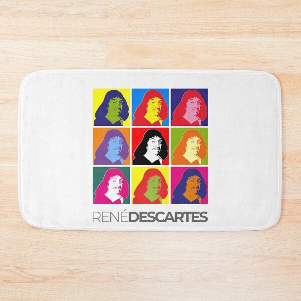 Item preview, René Descartes pop-art poster portrait designed and sold by CMYKStudio.