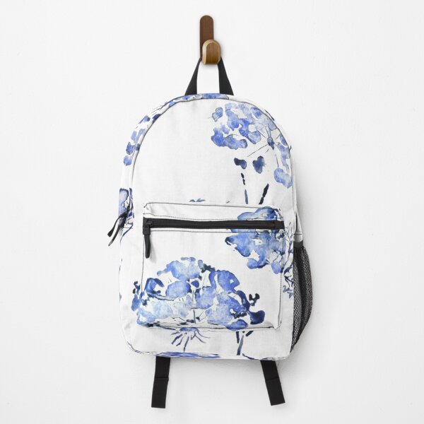 Item preview, hand painted abstract Queen Annes Lace flower in blue  designed and sold by ColorandColor.