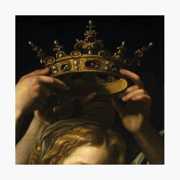 Hands and crown Photographic Print