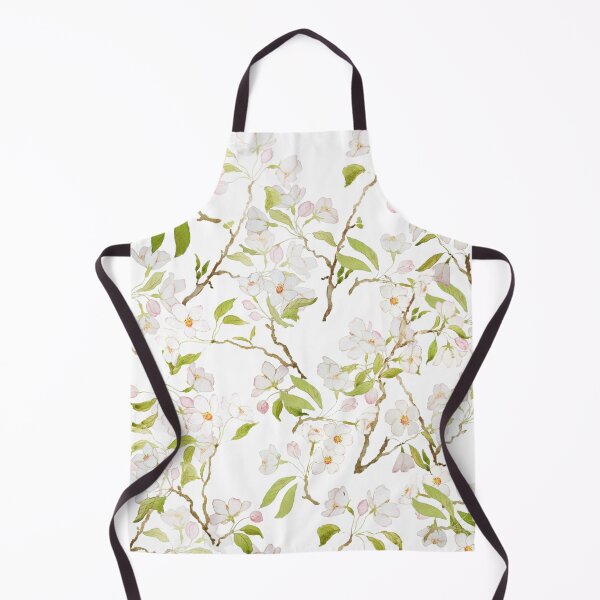 Item preview, hand painted white cherry blossom pattern  designed and sold by ColorandColor.