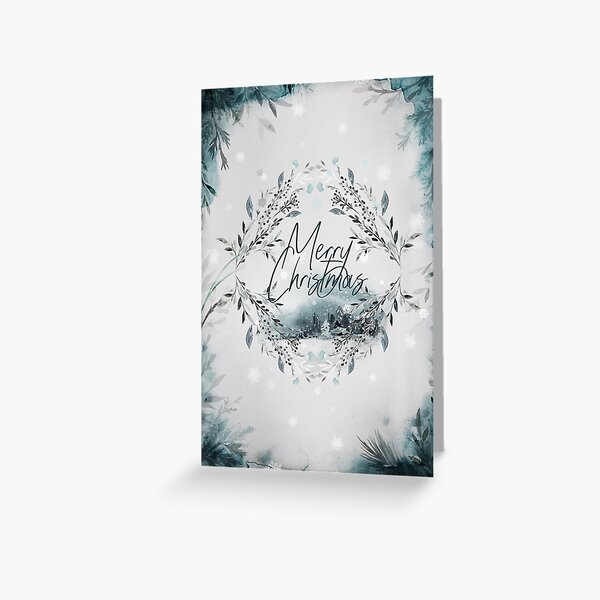 Snow and ice for Christmas Greeting Card