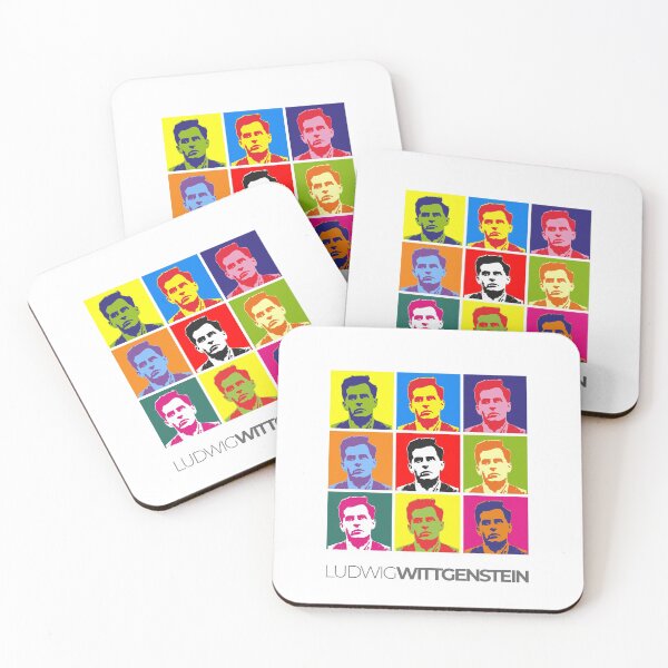 Item preview, Ludwig Wittgenstein pop-art poster portrait designed and sold by CMYKStudio.