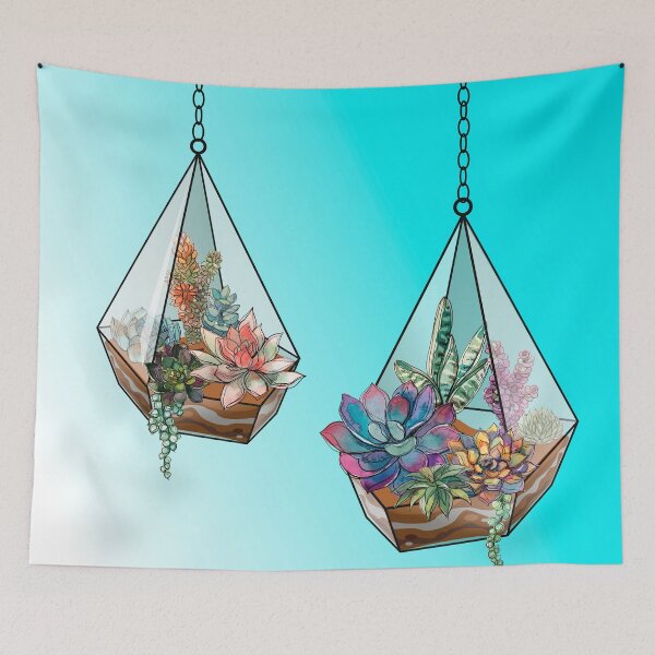Item preview, Hanging Succulents in Watercolor designed and sold by adortopia.