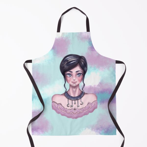 Item preview, Night Sky - A Semi-Realistic Portrait of a Woman (Anime / Manga / Cartoon Style Drawing) designed and sold by Taladesignlab.