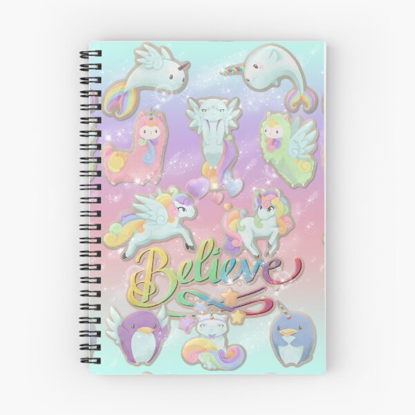 Item preview, Believe in Unicorns - kawaii unicorn and pegasus including alpaca (pacacorn), cats (catacorn), narwhales, and penguins (pengacorn) designed and sold by SamInJapan.