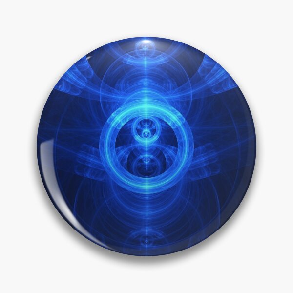 Item preview, Symbol of Purpose - Beautiful Blue Blown Glass Sapphire Fractal Circles designed and sold by San Jaya Prime.