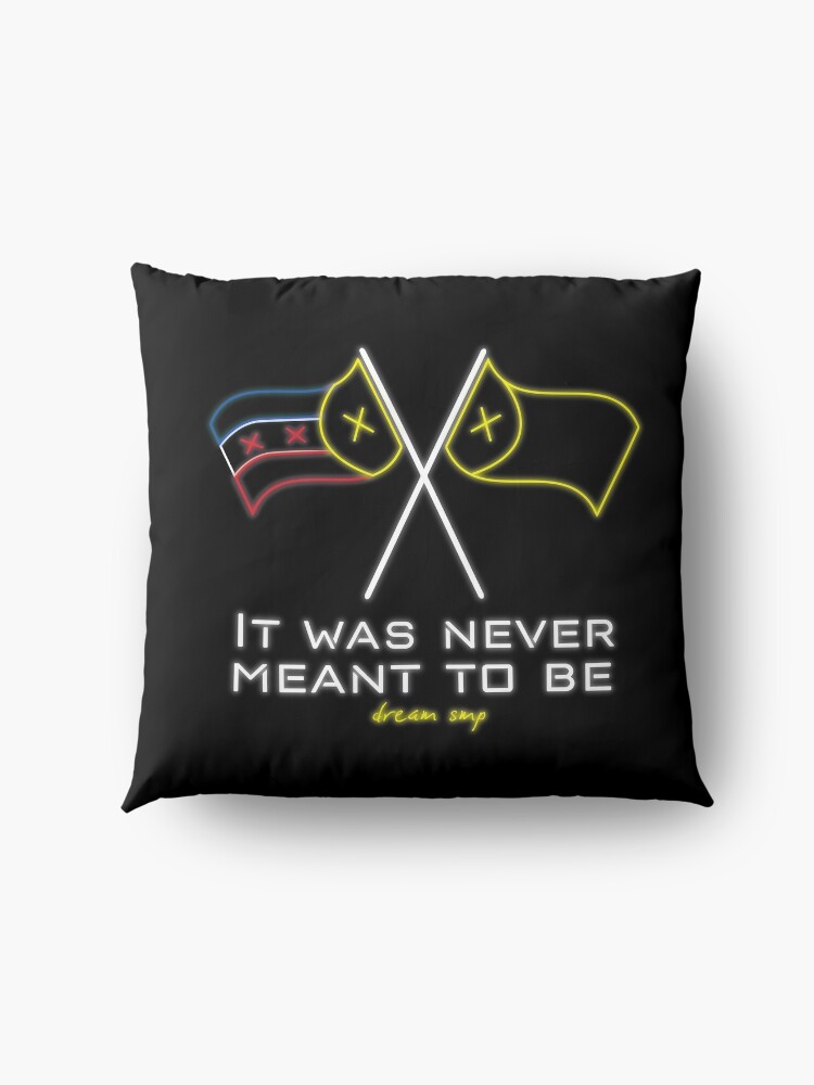 Alternate view of It Was Never Meant to Be - Dream SMP Flags Floor Pillow