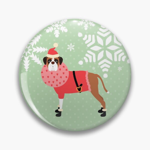 Item preview, Boxer Dog Christmas Santa Claus designed and sold by Lulupainting.