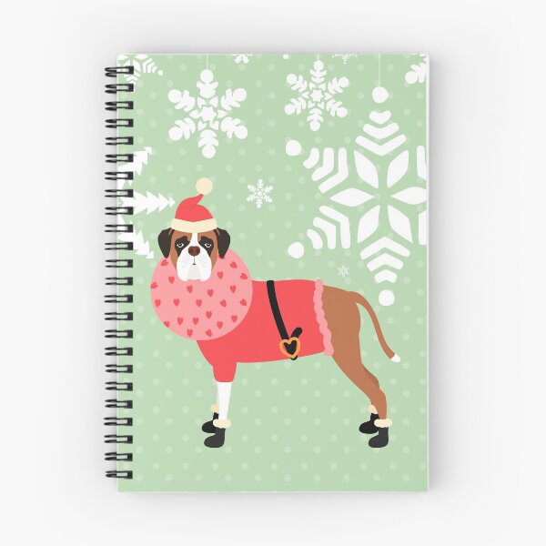 Item preview, Boxer Dog Christmas Santa Claus designed and sold by Lulupainting.