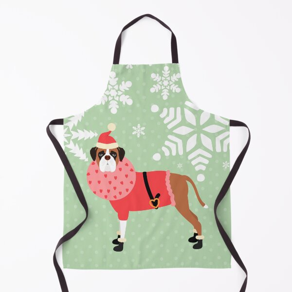 Item preview, Boxer Dog Christmas Santa Claus designed and sold by Lulupainting.