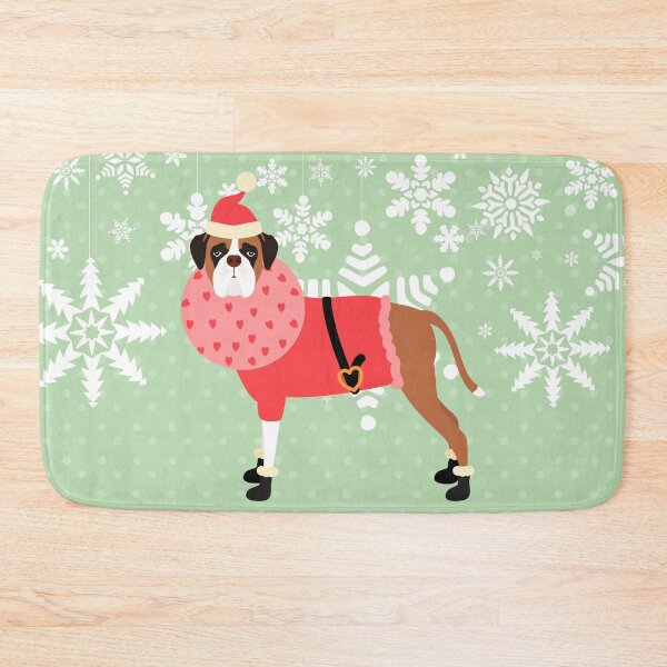 Item preview, Boxer Dog Christmas Santa Claus designed and sold by Lulupainting.