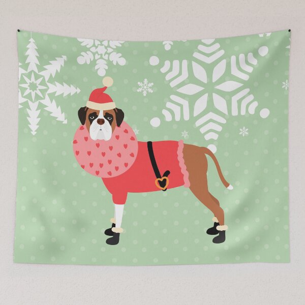 Item preview, Boxer Dog Christmas Santa Claus designed and sold by Lulupainting.