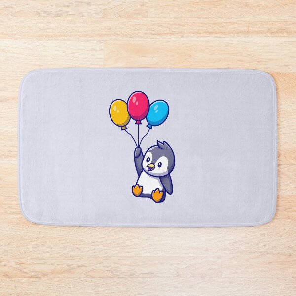 Item preview, Cute Penguin Flying With Balloons Cartoon designed and sold by artPS.