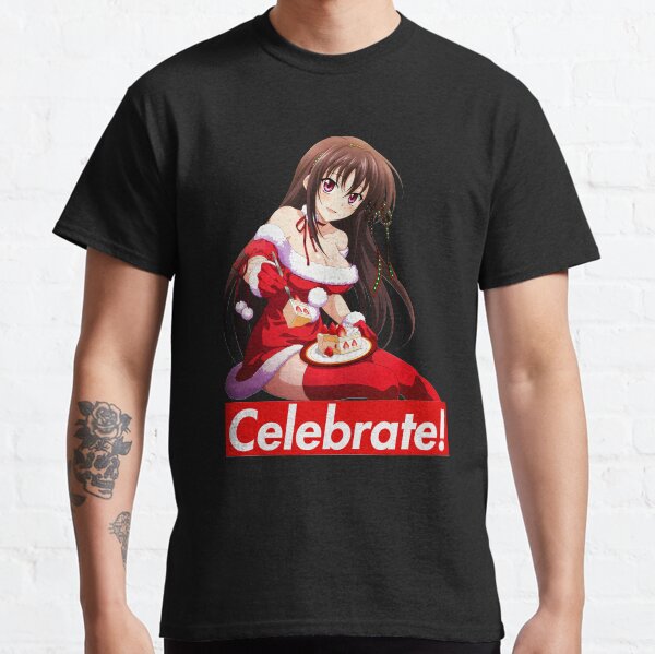 Lovely girl Raynare from High School DxD anime manga | Celebrate winter holidays - Xmas - New Year. Otaku style Classic T-Shirt