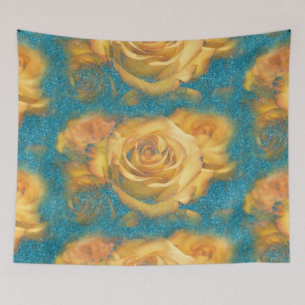 Item preview, Vintage floral pattern with yellow roses designed and sold by Xarah.