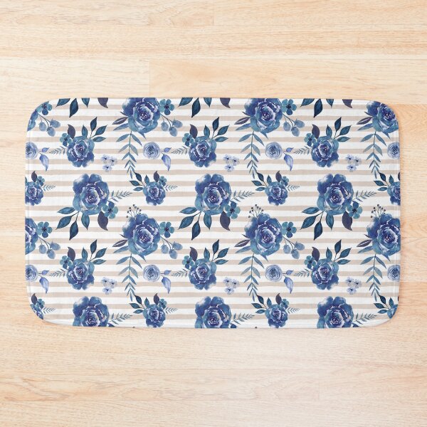 Artikelvorschau, Hamptons Style Navy und Beige Floral entworfen und verkauft von Anne-Marie Bloor.