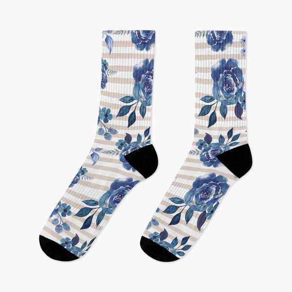 Artikelvorschau, Hamptons Style Navy und Beige Floral entworfen und verkauft von Anne-Marie Bloor.