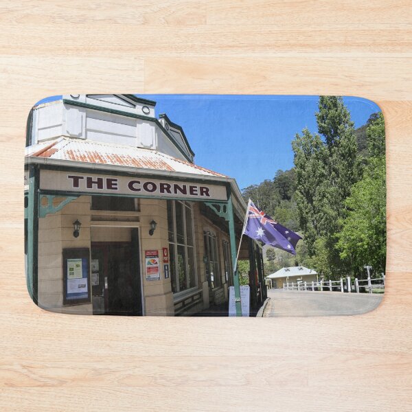 Item preview, Walhalla Corner Store - with Aussie Flag Waving designed and sold by HauntedHills.