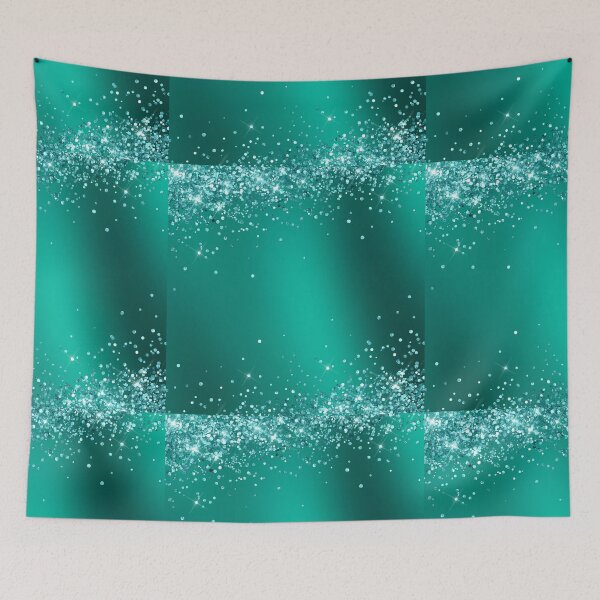 Item preview, Christmas Lover Elegant Teal Holographic Glitter Effect Printed Texture designed and sold by UniQueensShop.