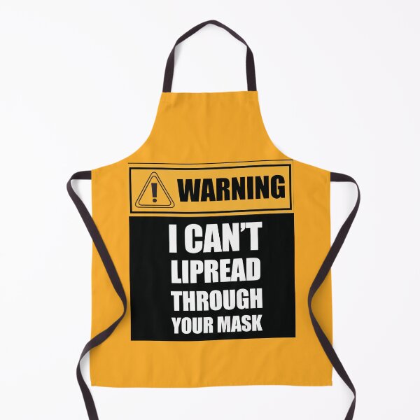 Item preview, Warning: Lipread Mask- Deaf- Hard of Hearing- I Can't Lipread Through Your Mask Black Text designed and sold by EvaWolf.