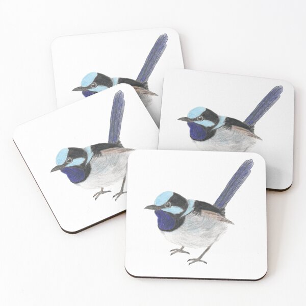 Item preview, Blue Wren sketch designed and sold by LittleWrenArt.