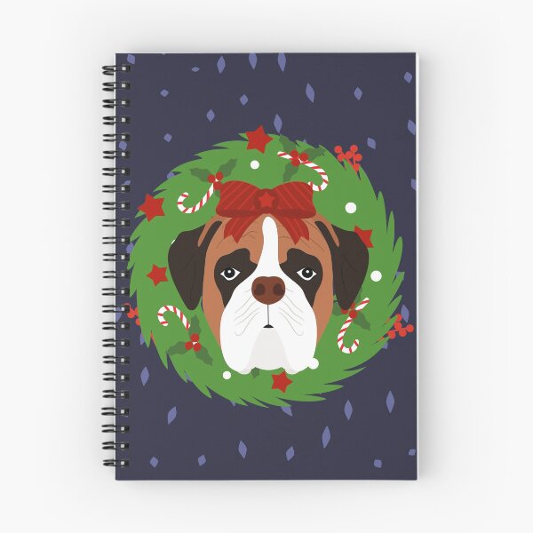 Item preview, Boxer Dog Christmas Wreath designed and sold by Lulupainting.