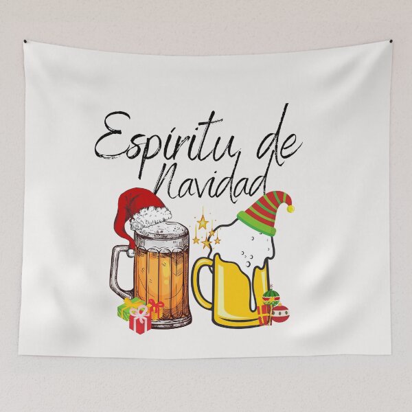 Item preview, Espiritu de navidad, Feliz Navidad, Prospero ano y felicidad, Merry Christmas, feliz, spanish Christmas, mexican christmas, hispanic, christmas, designed and sold by prteacool.