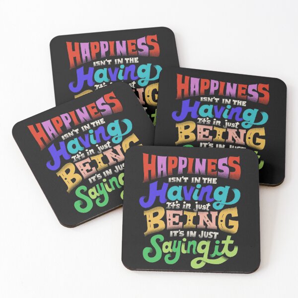 Item preview, Happiness isn't in the having designed and sold by Risa Rodil.