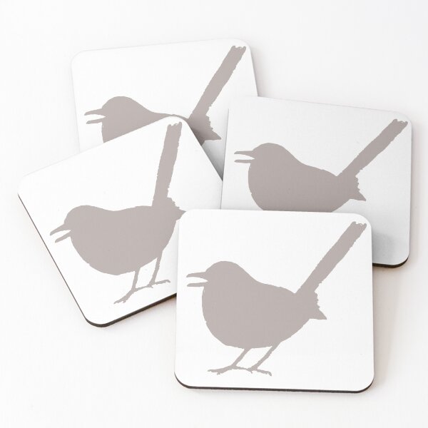 Item preview, Wren Outline in Grey designed and sold by LittleWrenArt.