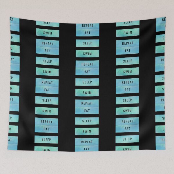 Item preview, Eat sleep swim repeat  designed and sold by ^ H12021 ^.