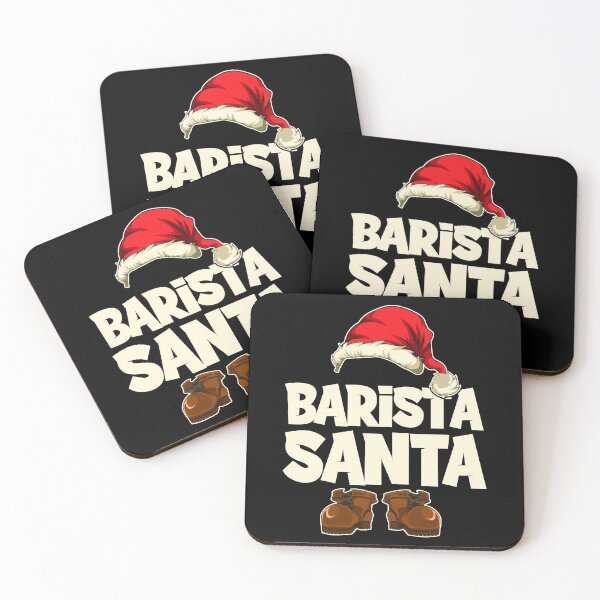 Item preview, Funny Coffee Barista Santa designed and sold by bestshirtdesign.
