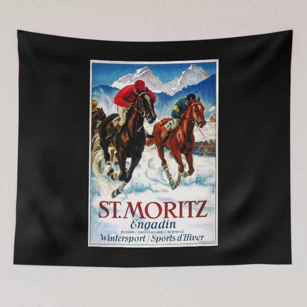Item preview, retro st moritz vintage reclame designed and sold by CorasPosters.