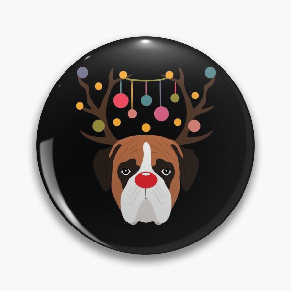 Item preview, Christmas Reindeer Boxer Dog designed and sold by Lulupainting.