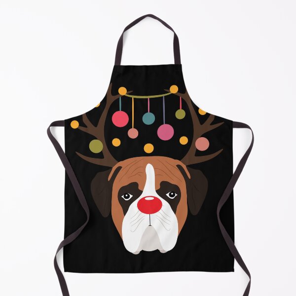Item preview, Christmas Reindeer Boxer Dog designed and sold by Lulupainting.