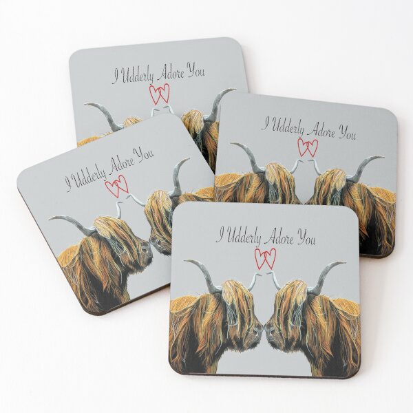 Item preview, I Udderly Adore you Highland Cow Gift Range designed and sold by IslesArt.