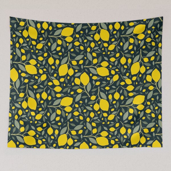 Item preview, Blue & Yellow Citrus Pattern designed and sold by lanolga.