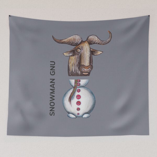 Item preview, SNOWMAN GNU by FrankenDuo topaz grey designed and sold by FrankenDuo.