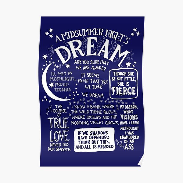 Shakespeare A Midsummer Night's Dream Poster