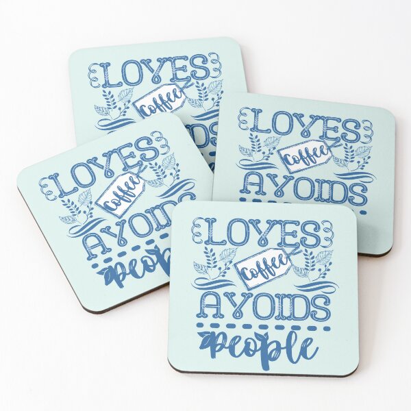 Item preview, Loves coffee avoids people designed and sold by Nyanko-Sempai.